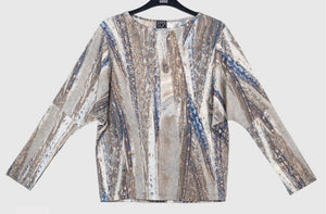 Python denim cupro dolman