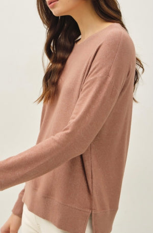 Hacci brushed pullover knit