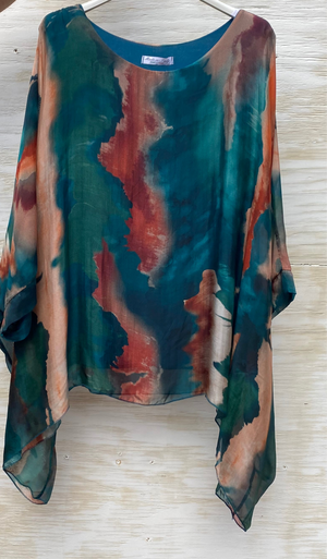 Silk kimono top