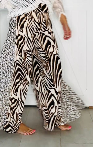 Aerial printed flowy pant