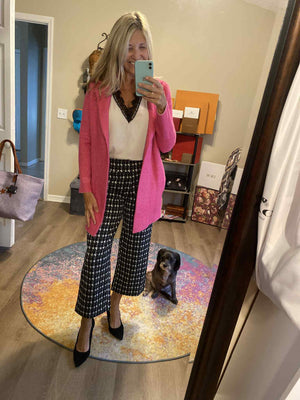 Liverpool houndstooth stovepipe pant