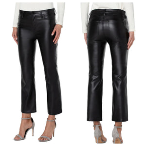 Vegan leather Cropped flare