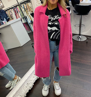 Hot pink coatigan