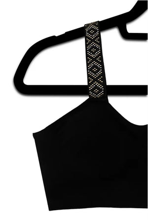 Basic scoop neck bra with stylish strap
