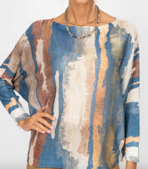 Abstract Foil batwing knit