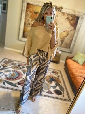Detailed silk pant