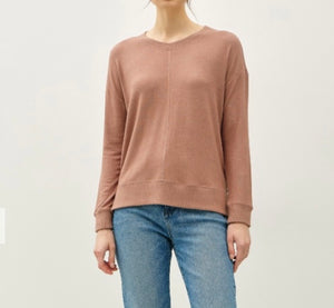 Hacci brushed pullover knit