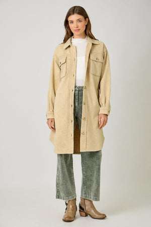Terry long shacket