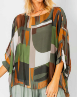 Silk kimono top