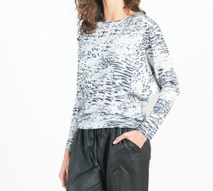 Winter White animal print sweater