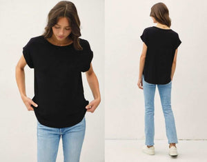 Bamboo cap sleeve tee