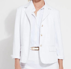 Denim cropped blazer