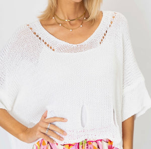 Oversized crop sweater