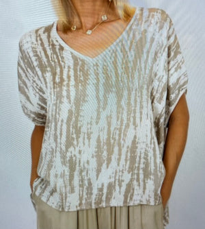 Printed silky tee