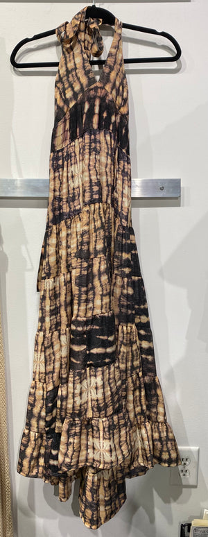 Halter maxi with smocking