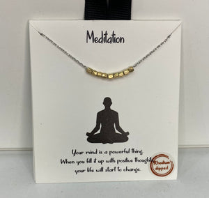 Meditation statement necklace