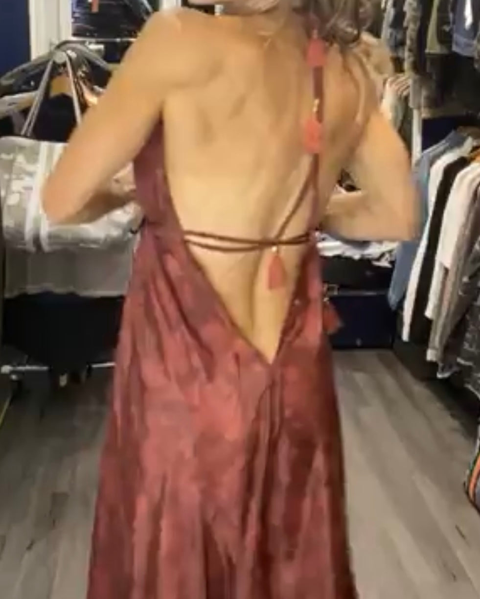 Open back maxi dress