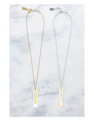 Two tone bar necklace