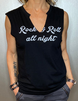 Rock N Roll all night graphic tank