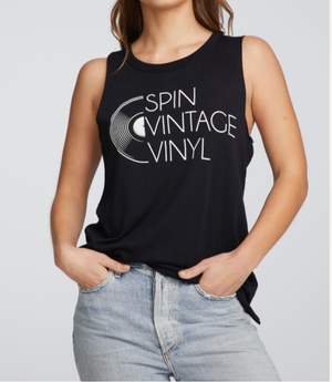 Spin vintage vinyl graphic tee