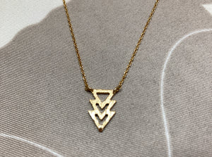 Triple triangle necklace