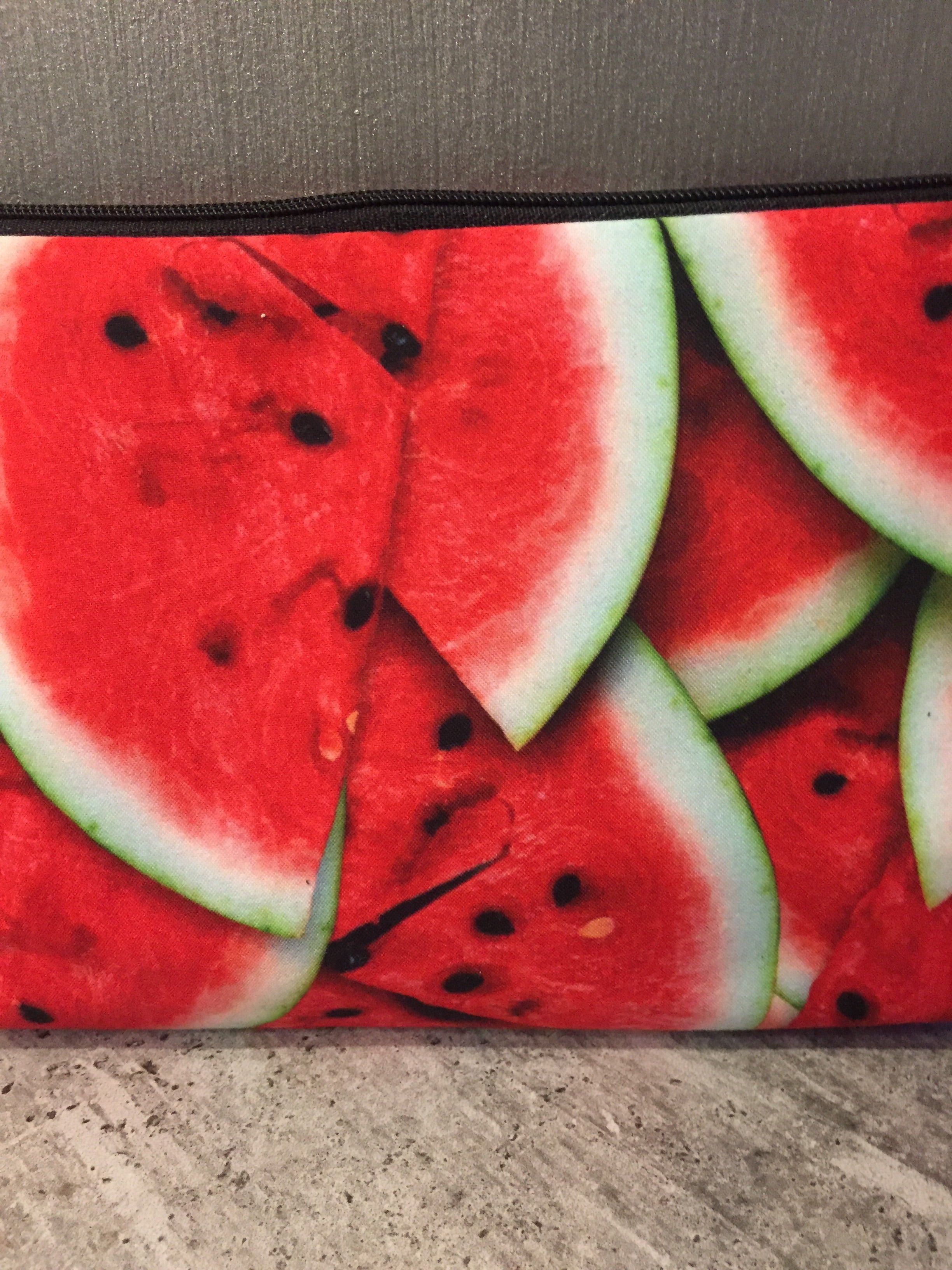 Watermelon printed cosmetic/carry all bag
