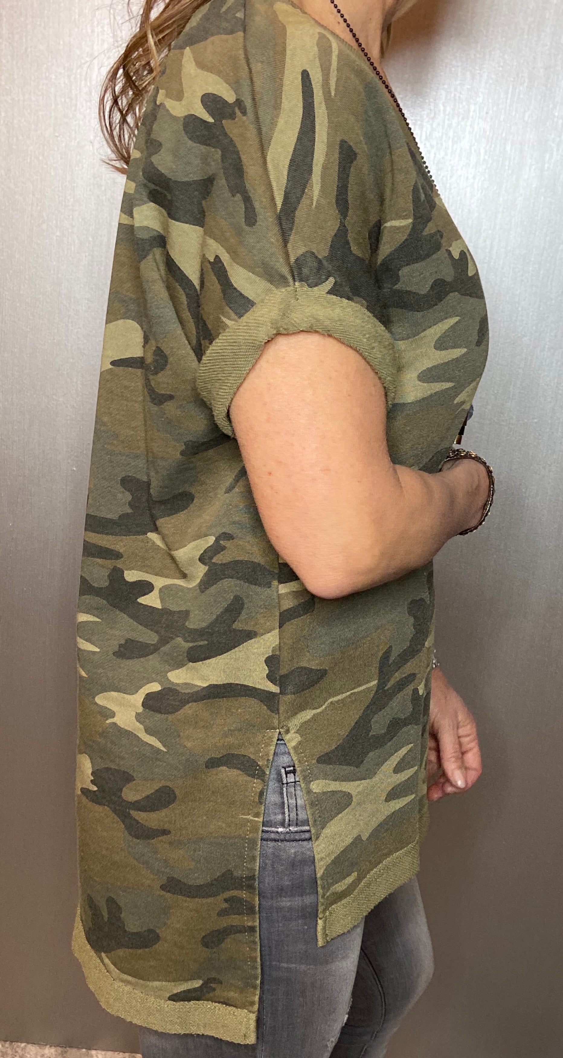 Camo French Terry tee