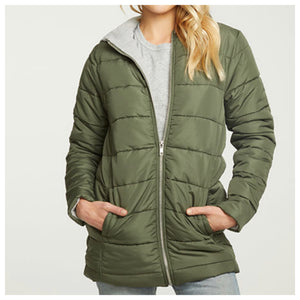 Quilted hooded puffer