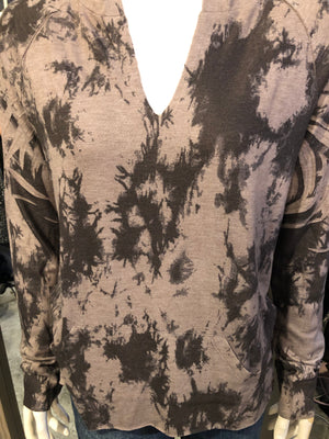 Krinkle tie dye kangaroo hoodie