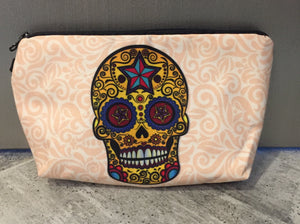 Skull graphic cosmetic/carry all bag