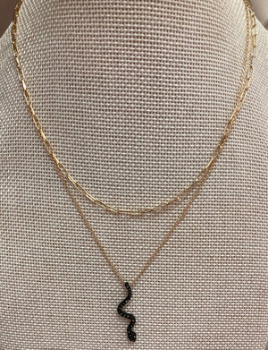 Serpentine double layer necklace