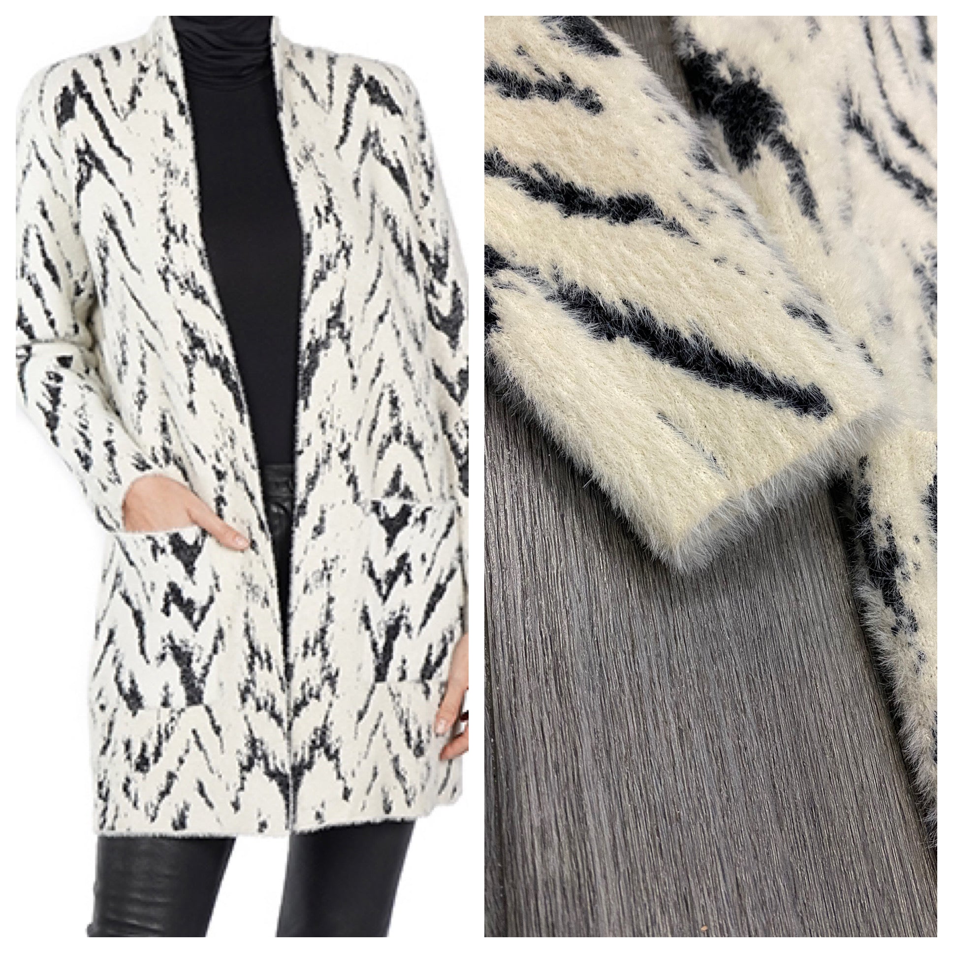 Zebra print coat